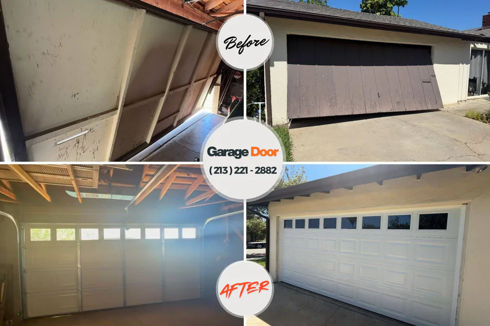 Before and after: garage door repair Mount Rainier, MD